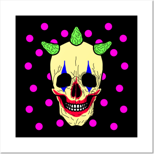 Clown Skull Posters and Art
